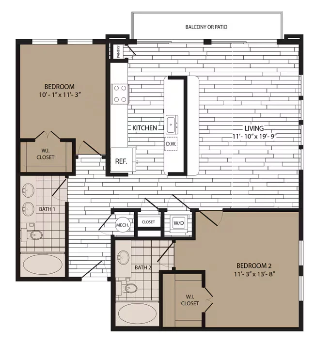 B2 Essential Housing 301 floor plan